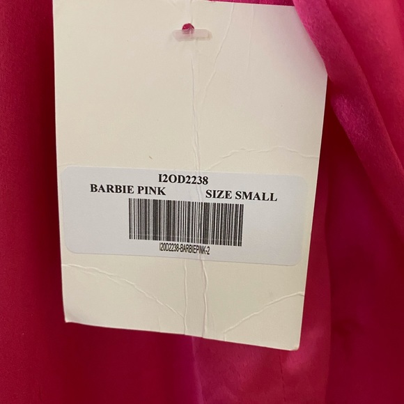 Olia pink satin drape neck tunic - Picture 5 of 5